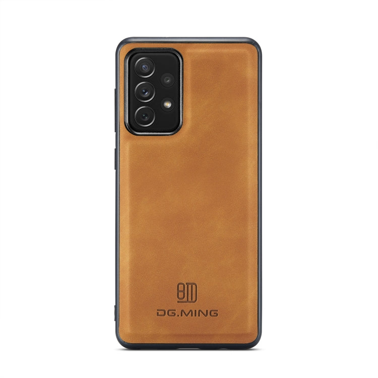 For Samsung Galaxy A73 5G DG.MING M2 Series 3-Fold Multi Card Bag + Phone Case(Brown) - Galaxy Phone Cases by DG.MING | Online Shopping UK | buy2fix