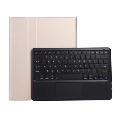 A800B-A Split Bluetooth Keyboard Leather Case with Holder & Pen Slot & Touchpad For Samsung Galaxy Tab S8+ X800(Gold) - Samsung Keyboard by buy2fix | Online Shopping UK | buy2fix