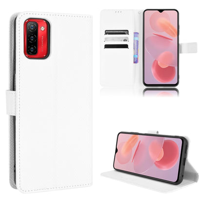 For Ulefone Note 12P Diamond Texture Leather Phone Case(White) - Ulefone Cases by buy2fix | Online Shopping UK | buy2fix