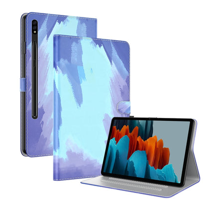 For Samsung Galaxy Tab S9+ Watercolor Pattern Flip Leather Tablet Case(Winter Snow) - Galaxy Tab S9+ Cases by buy2fix | Online Shopping UK | buy2fix