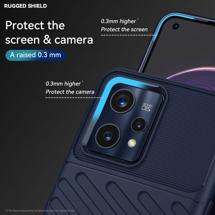 For OPPO Realme 9 Pro+ Thunderbolt Shockproof TPU Protective Soft Phone Case(Blue) - Realme Cases by buy2fix | Online Shopping UK | buy2fix