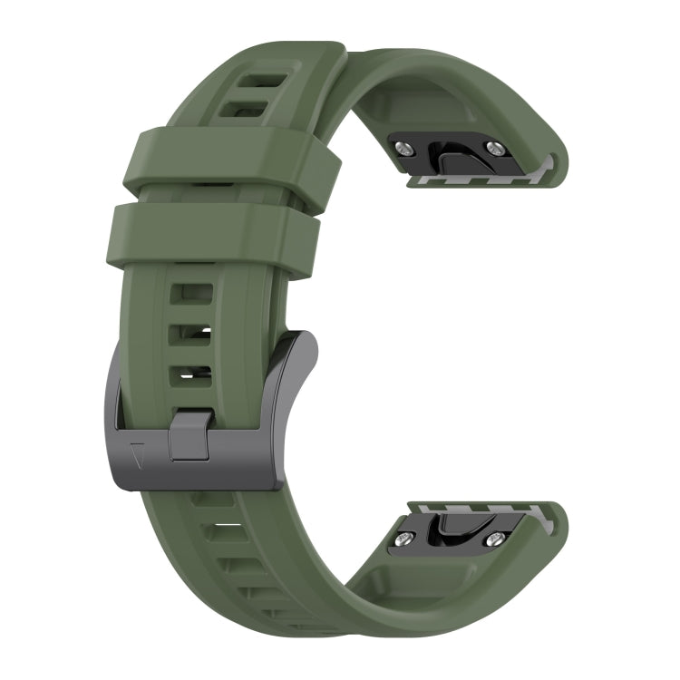 For Garmin Fenix 7S Quick Release Silicone Watch Band(Army Green) - Watch Bands by buy2fix | Online Shopping UK | buy2fix