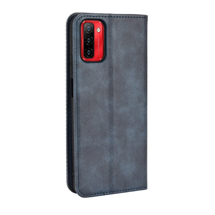 For Ulefone Note 12P Magnetic Buckle Retro Texture Leather Phone Case(Blue) - Ulefone Cases by buy2fix | Online Shopping UK | buy2fix