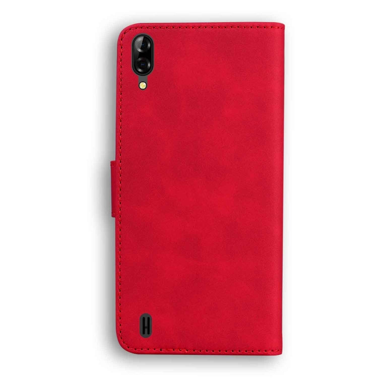 For Blackview A60 Skin Feel Pure Color Flip Leather Phone Case(Red) - More Brand by buy2fix | Online Shopping UK | buy2fix