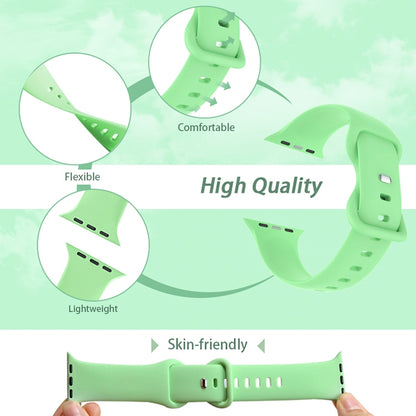 Butterfly Buckle Silicone Watch Band, Size: L For Apple Watch Ultra 49mm&Watch Ultra 2 49mm / Series 9&8&7 45mm / SE 3&SE 2&6&SE&5&4 44mm / 3&2&1 42mm(Lavender) - Watch Bands by buy2fix | Online Shopping UK | buy2fix