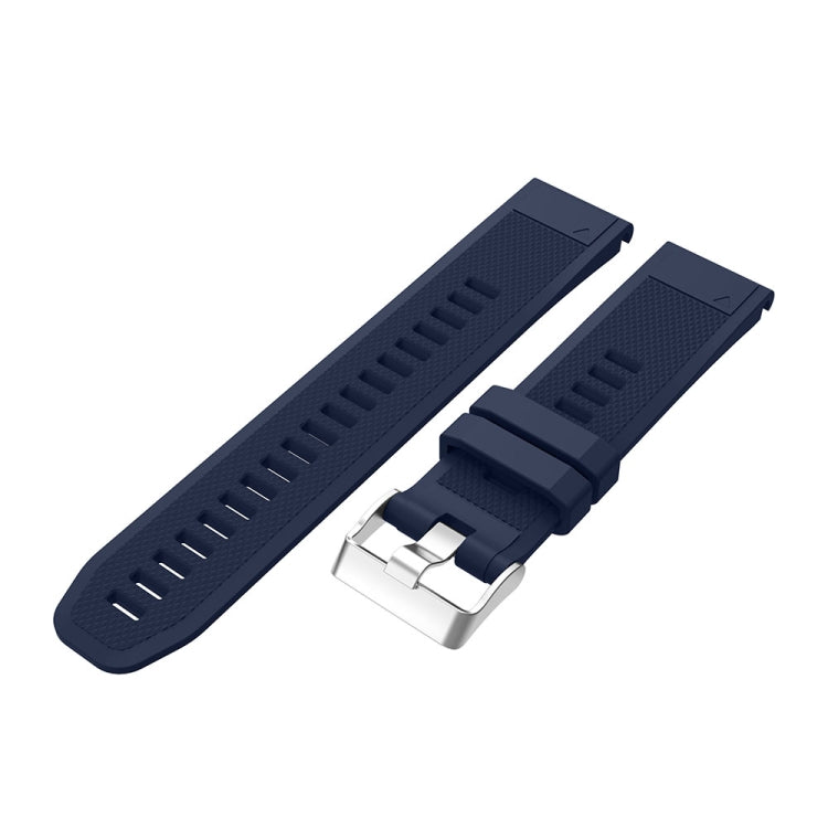 For Garmin Fenix 5 Silicone Watch Band(Navy Blue) - Watch Bands by buy2fix | Online Shopping UK | buy2fix