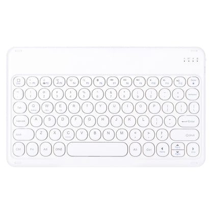 Round Cap Bluetooth Keyboard Leather Case with Pen Slot for Samsung Galaxy Tab S6 Lite, Specification:without Touchpad(Black+White Keyboard) - Samsung Keyboard by buy2fix | Online Shopping UK | buy2fix