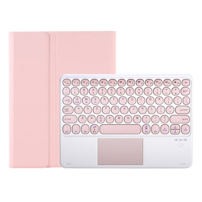 YA700B-A Candy Color Skin Feel Texture Round Keycap Bluetooth Keyboard Leather Case with Touchpad For Samsung Galaxy Tab S8 11 inch SM-X700 / SM-X706 & S7 11 inch SM-X700 / SM-T875(Pink) - Samsung Keyboard by buy2fix | Online Shopping UK | buy2fix