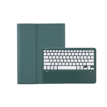 T800B Pen Slot Detachable Bluetooth Keyboard Leather Tablet Case For Samsung Galaxy Tab S8+/S7+/S7 FE(Dark Green) - Samsung Keyboard by buy2fix | Online Shopping UK | buy2fix