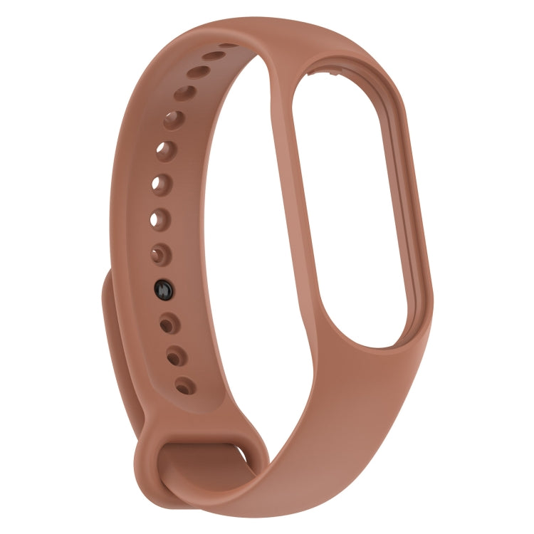 For Xiaomi Mi Band 7 / 7NFC / 6 / 6 NFC / 5 / 5 NFC / Amazfit Band 5 Official Silicone Watch Band(Brown) - Watch Bands by buy2fix | Online Shopping UK | buy2fix