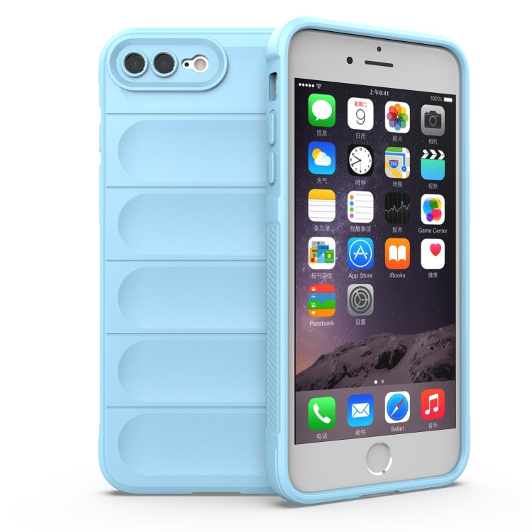 Magic Shield TPU + Flannel Phone Case For iPhone 8 Plus / 7 Plus(Light Blue) - More iPhone Cases by buy2fix | Online Shopping UK | buy2fix