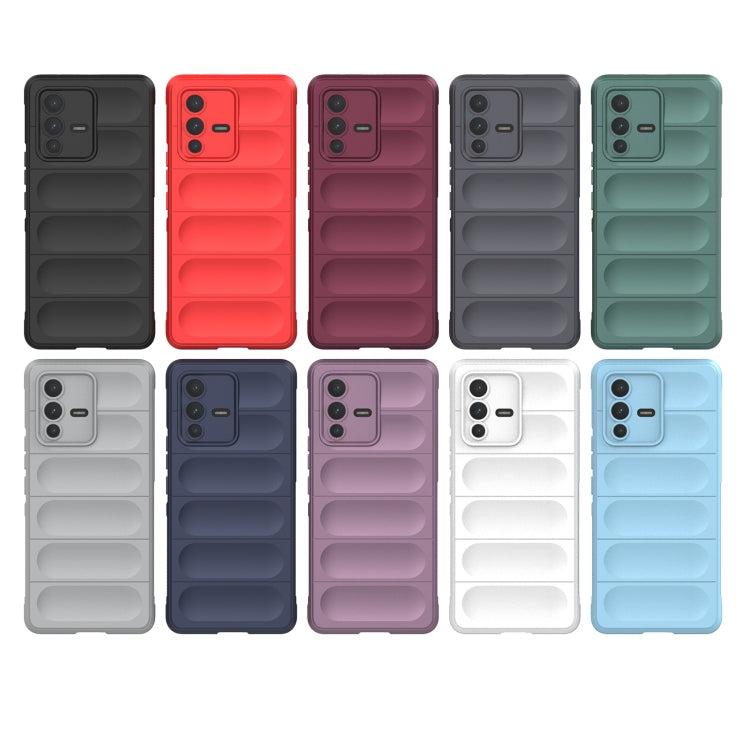 For vivo S12 Pro Magic Shield TPU + Flannel Phone Case(Black) - vivo Cases by buy2fix | Online Shopping UK | buy2fix