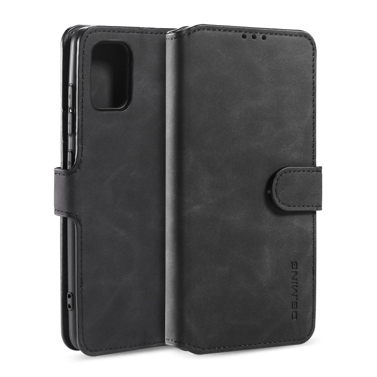 For Galaxy A71 DG.MING Retro Oil Side Horizontal Flip Case with Holder & Card Slots & Wallet(Black) - Galaxy Phone Cases by DG.MING | Online Shopping UK | buy2fix