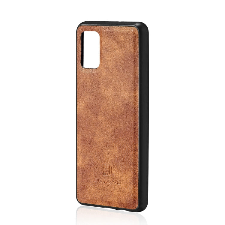 For Galaxy A71 DG.MING Crazy Horse Texture Flip Detachable Magnetic Leather Case with Holder & Card Slots & Wallet(Brown) - Galaxy Phone Cases by DG.MING | Online Shopping UK | buy2fix