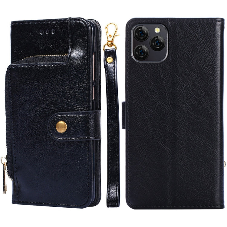 For Blackview A95 Zipper Bag Leather Phone Case(Black) - More Brand by buy2fix | Online Shopping UK | buy2fix