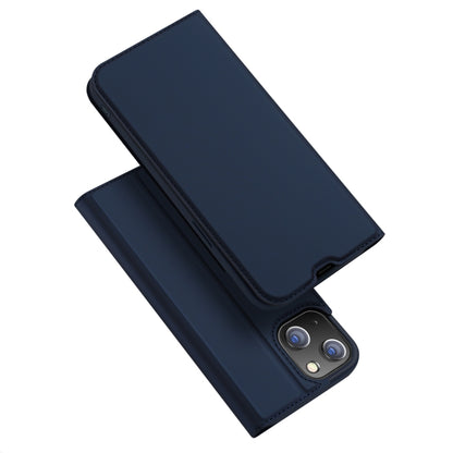 For iPhone 14/13 DUX DUCIS Skin Pro Series Shockproof Horizontal Flip Leather Phone Case (Dark Blue) - iPhone 14 Cases by DUX DUCIS | Online Shopping UK | buy2fix