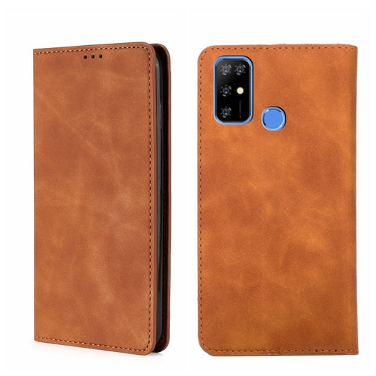 For DOOGEE X96 Pro Skin Feel Magnetic Horizontal Flip Leather Phone Case(Light Brown) - More Brand by buy2fix | Online Shopping UK | buy2fix