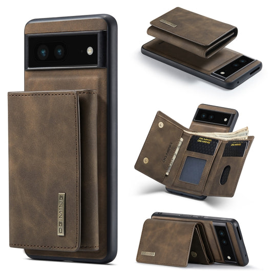 For Google Pixel 7 5G DG.MING M1 Series 3-Fold Multi Card Wallet + Magnetic Phone Case(Coffee) - Google Cases by DG.MING | Online Shopping UK | buy2fix