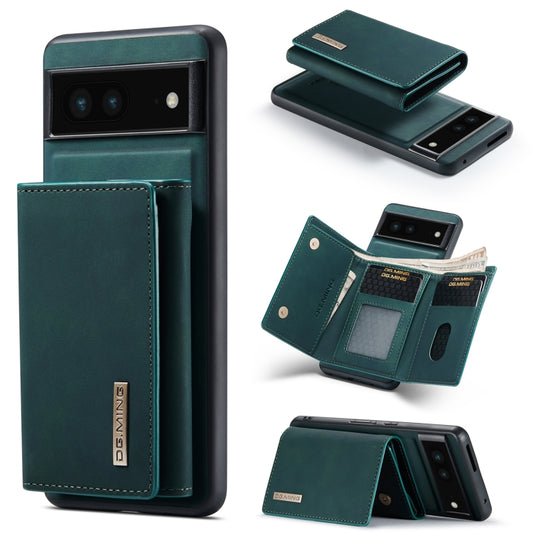 For Google Pixel 7 5G DG.MING M1 Series 3-Fold Multi Card Wallet + Magnetic Phone Case(Green) - Google Cases by DG.MING | Online Shopping UK | buy2fix