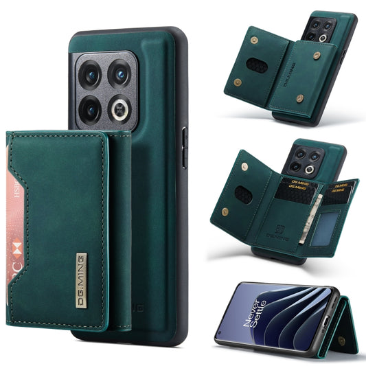 For OnePlus 10 Pro DG.MING M2 Series 3-Fold Multi Card Bag Phone Case(Green) - OnePlus Cases by DG.MING | Online Shopping UK | buy2fix