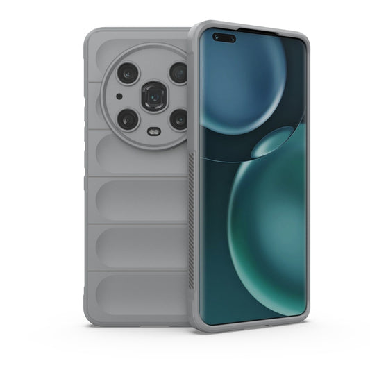 For Honor Magic4 Pro Magic Shield TPU + Flannel Phone Case(Grey) - Honor Cases by buy2fix | Online Shopping UK | buy2fix