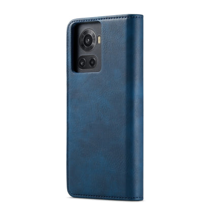 For OnePlus Ace & 10R DG.MING Crazy Horse Texture Detachable Magnetic Leather Phone Case(Blue) - OnePlus Cases by DG.MING | Online Shopping UK | buy2fix