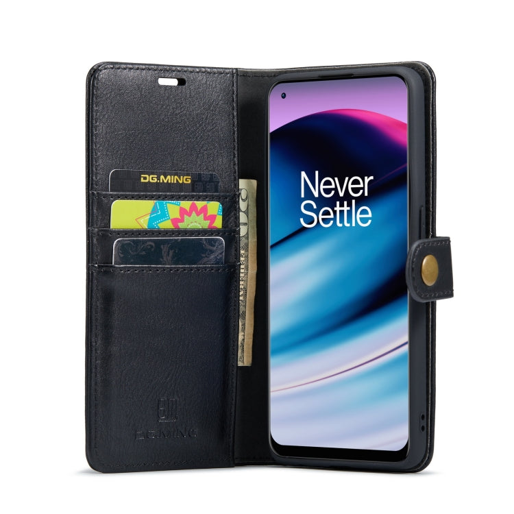 For OnePlus Nord N20 5G DG.MING Crazy Horse Texture Detachable Magnetic Leather Phone Case(Black) - OnePlus Cases by DG.MING | Online Shopping UK | buy2fix