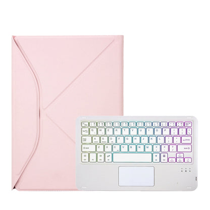 Z11B-AS Pen Slot Touchpad Backlight Bluetooth Keyboard Leather Tablet Case For iPad Pro 11 2021/2020/2018(Pink) - For iPad Pro by buy2fix | Online Shopping UK | buy2fix