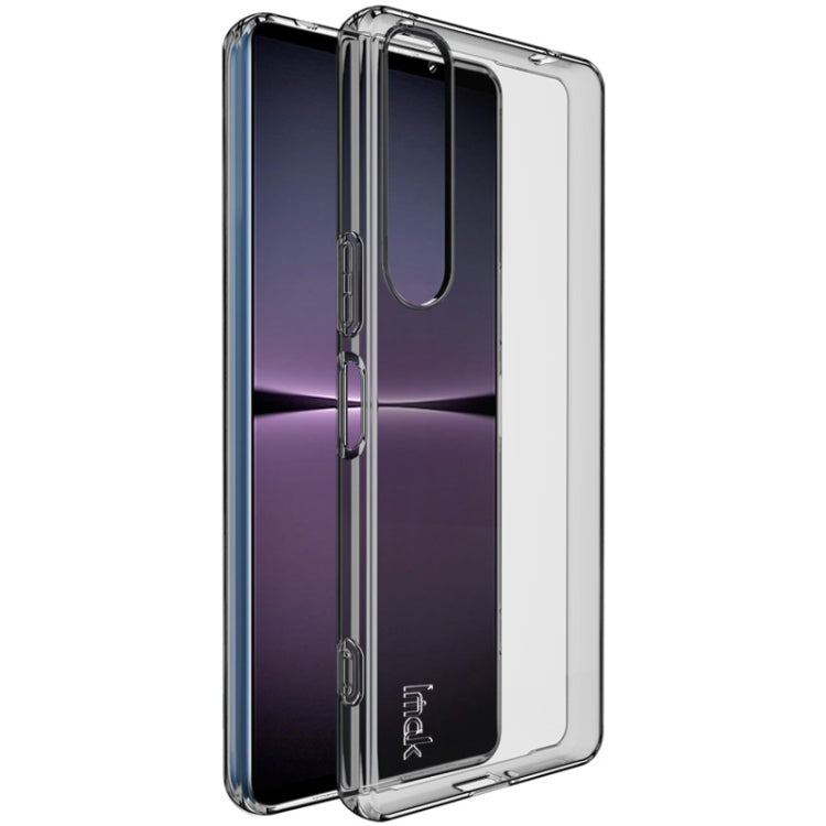 For Sony Xperia 1 IV IMAK UX-5 Series Transparent Shockproof TPU Protective Phone Case(Transparent Black) - Sony Cases by imak | Online Shopping UK | buy2fix