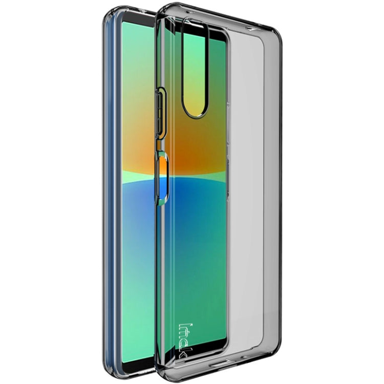 For Sony Xperia 10 IV IMAK UX-5 Series Transparent Shockproof TPU Protective Phone Case(Transparent Black) - Sony Cases by imak | Online Shopping UK | buy2fix