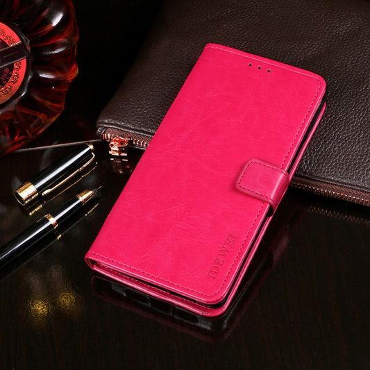 For Blackview BV9800 Pro idewei Crazy Horse Texture Horizontal Flip Leather Case with Holder & Card Slots & Wallet(Rose Red) - More Brand by idewei | Online Shopping UK | buy2fix