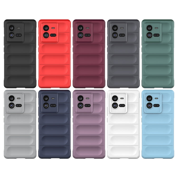 For vivo iQOO 10 Pro 5G Magic Shield TPU + Flannel Phone Case(Dark Grey) - vivo Cases by buy2fix | Online Shopping UK | buy2fix