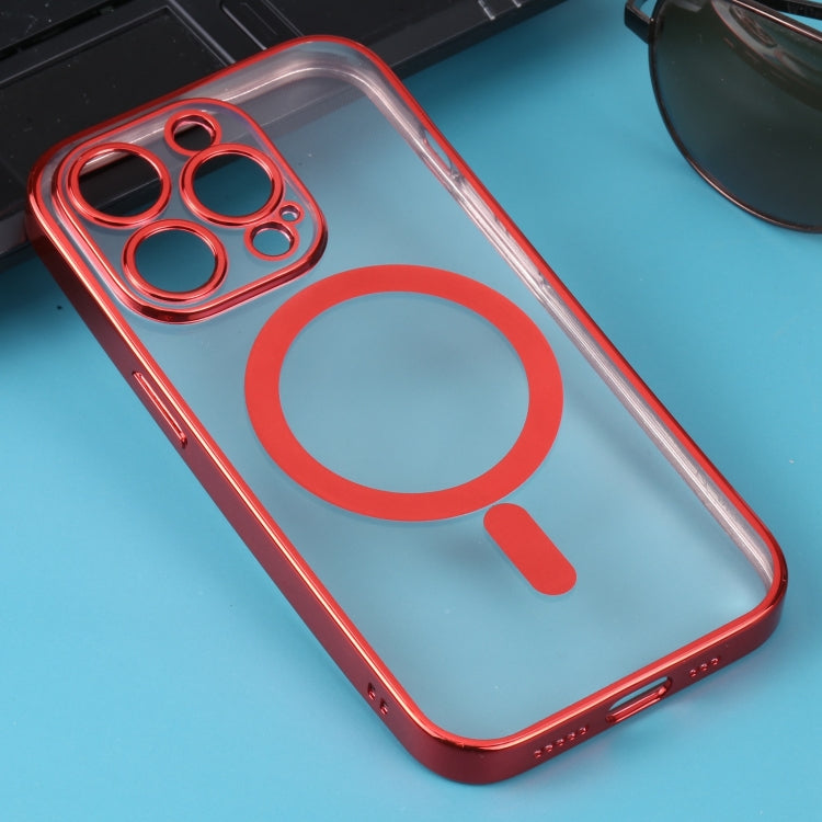 For iPhone 11 Pro Max MagSafe Electroplating Straight TPU Phone Case (Red) - iPhone 11 Pro Max Cases by buy2fix | Online Shopping UK | buy2fix