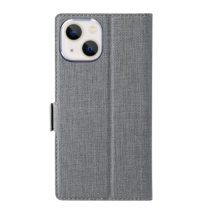 For iPhone 13 mini ViLi K Series Dual-side Buckle Magsafe Leather Phone Case (Grey) - iPhone 13 mini Cases by ViLi | Online Shopping UK | buy2fix