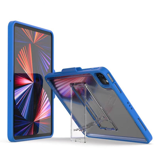 For iPad Pro 11 2022 / 2021 / 2020 / 2018 Mutural Transparent Holder Tablet Case(Blue) - iPad Pro 11 (2022/2021) Cases by Mutural | Online Shopping UK | buy2fix