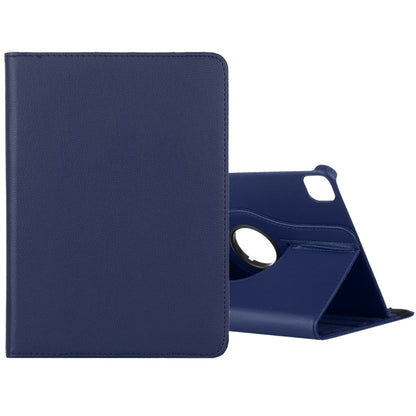 For iPad Air 13 2024 / iPad Pro 12.9 2022 / 2021 / 2020 Litchi Texture Horizontal Flip 360 Degrees Rotation Leather Tablet Case with Holder(Blue) - iPad Pro 12.9 (2022/2021) Cases by buy2fix | Online Shopping UK | buy2fix