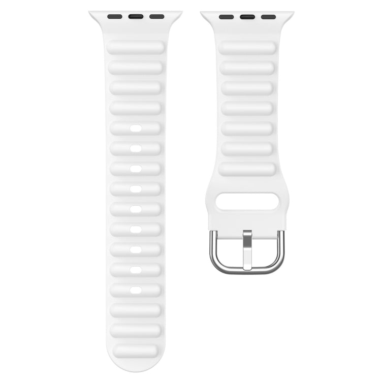 Ocean Ripple Watch Band For Apple Watch Series 8&7 45mm / SE 2&6&SE&5&4 44mm(White) - Watch Bands by buy2fix | Online Shopping UK | buy2fix