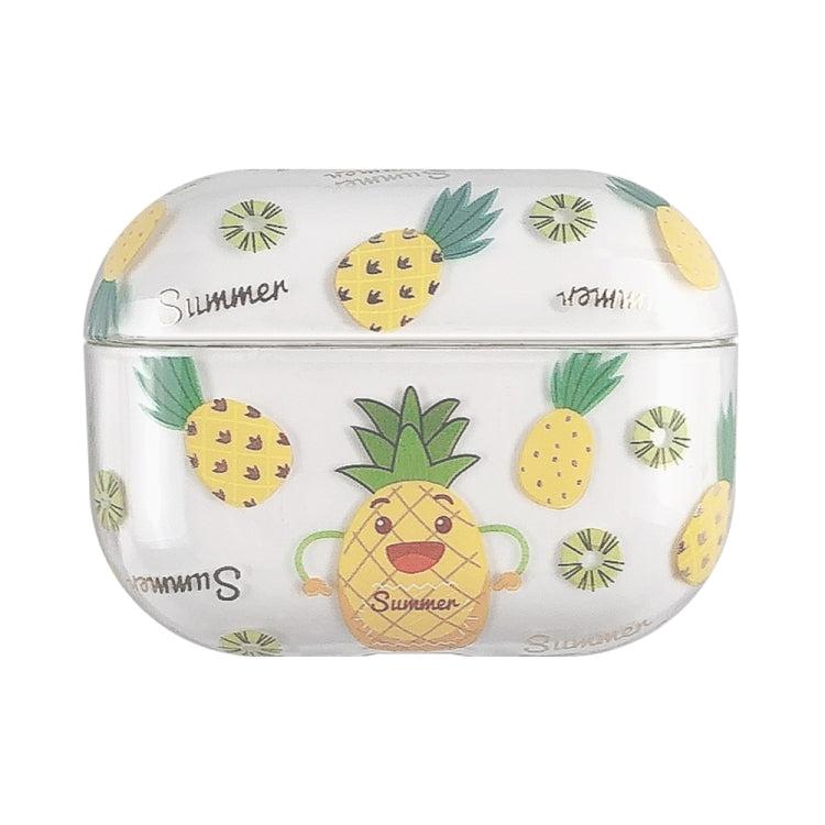 For AirPods Pro 2 Bronzing Fruit Pattern PC Earphone Hard Protective Case(Pineapple) - For AirPods Pro 2 by buy2fix | Online Shopping UK | buy2fix