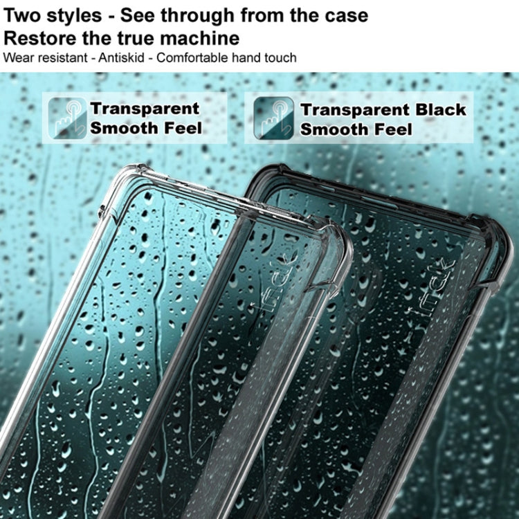 For Motorola Edge 2022 5G imak Shockproof Airbag TPU Phone Case(Transparent Black) - Motorola Cases by imak | Online Shopping UK | buy2fix