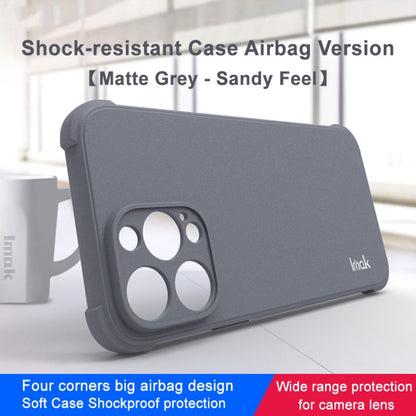 For iPhone 14 Pro Max imak Shockproof Airbag TPU Phone Case(Matte Grey) - iPhone 14 Pro Max Cases by imak | Online Shopping UK | buy2fix