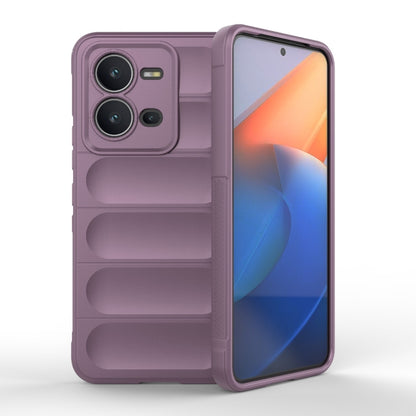 For vivo V25 5G Global Magic Shield TPU + Flannel Phone Case(Purple) - vivo Cases by buy2fix | Online Shopping UK | buy2fix