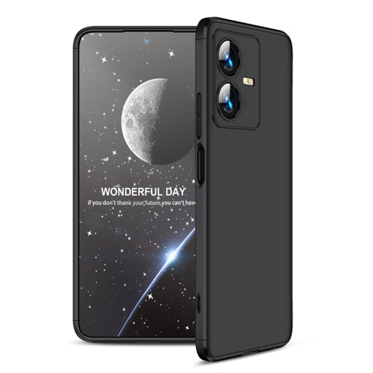 For vivo Y22 / Y22s GKK Three Stage Splicing Full Coverage PC Phone Case(Black) - vivo Cases by GKK | Online Shopping UK | buy2fix