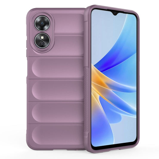 For OPPO A17 4G Global Magic Shield TPU + Flannel Phone Case(Purple) - OPPO Cases by buy2fix | Online Shopping UK | buy2fix