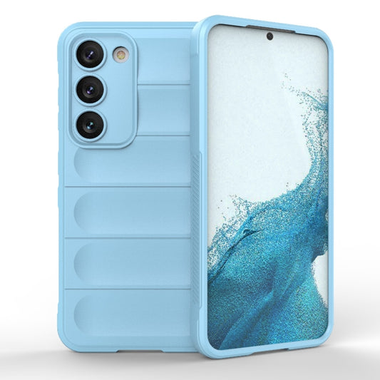 For Samsung Galaxy S23 5G Magic Shield TPU + Flannel Phone Case(Light Blue) - Galaxy S23 5G Cases by buy2fix | Online Shopping UK | buy2fix