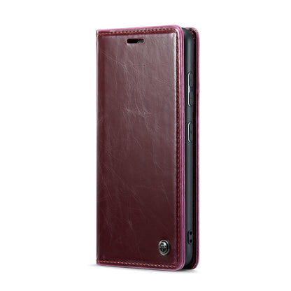 For Samsung Galaxy S20 FE CaseMe 003 Crazy Horse Texture Leather Phone Case(Wine Red) - Galaxy Phone Cases by CaseMe | Online Shopping UK | buy2fix