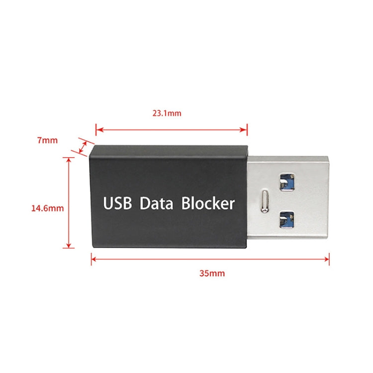 GEM02 USB Data Blocker Charging Connector(Blue) - Converter & Adapter by buy2fix | Online Shopping UK | buy2fix