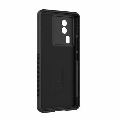 For vivo iQOO Neo7 Magic Shield TPU + Flannel Phone Case(Dark Blue) - vivo Cases by buy2fix | Online Shopping UK | buy2fix