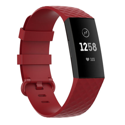 Color Buckle TPU Wrist Strap Watch Band for Fitbit Charge 4 / Charge 3 / Charge 3 SE, Size: S(Red) - Watch Bands by buy2fix | Online Shopping UK | buy2fix