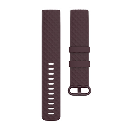 Color Buckle TPU Wrist Strap Watch Band for Fitbit Charge 4 / Charge 3 / Charge 3 SE, Size: L(Rosewood) - Watch Bands by buy2fix | Online Shopping UK | buy2fix