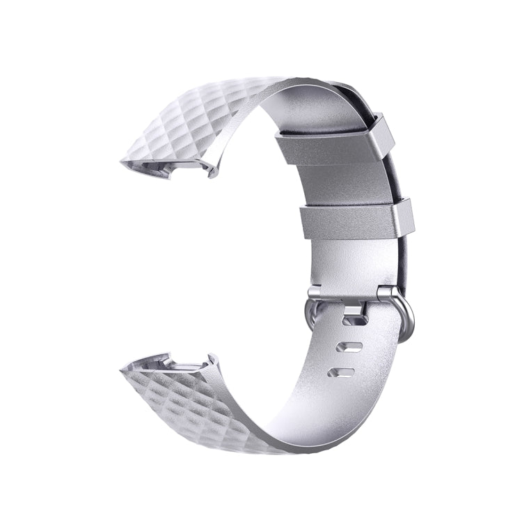 Color Buckle TPU Wrist Strap Watch Band for Fitbit Charge 4 / Charge 3 / Charge 3 SE, Size: L(Silver) - Watch Bands by buy2fix | Online Shopping UK | buy2fix